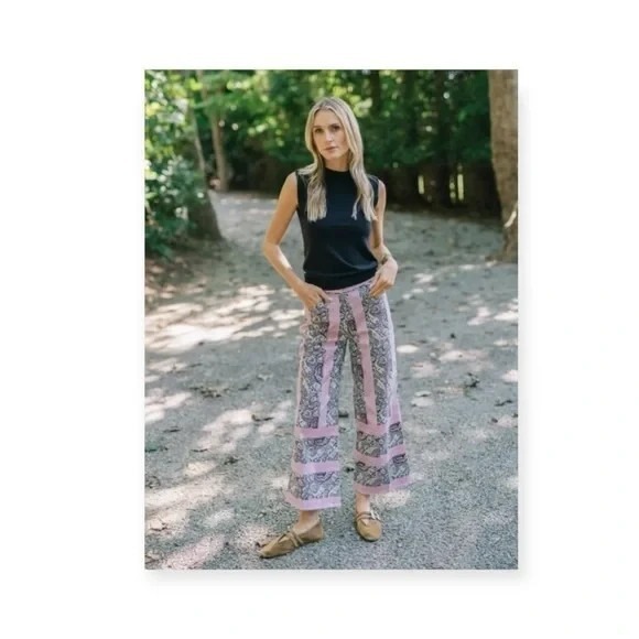 Julia Amory Pants - Julia Amory Babe Pants - Pink Lee Paisley